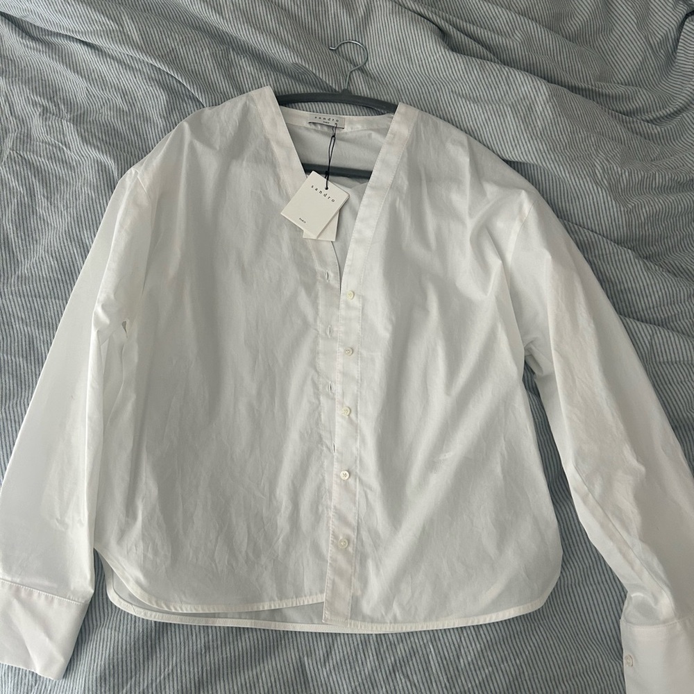 Sandro white button down shirt (new w tag)